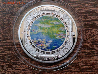 20дол 2015 О-ва Кука, Кувшинки. Клод Моне, Ag999, до 21.06 - ЯЯ КУК Кувшинки-1