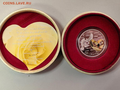 2 дол 2011 Ниуэ, Любовь навсегда. Свадьба, Ag999, до 21.06 - ЯЯ Любовь навсегда-1