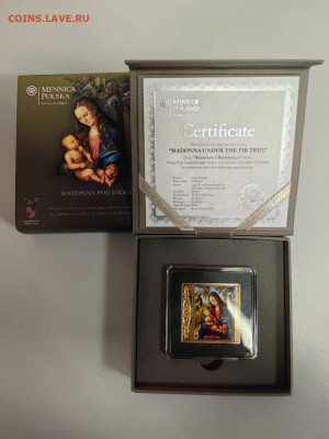 1долл 2013 Ниуэ Мадонна под елями Лукас Кранах, Ag925, до 21 - ЯЯ Мадонна под елями-1