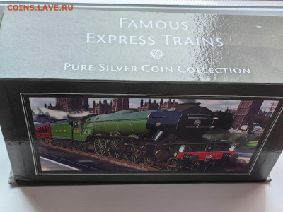 2дол 2010 Ниуэ. Знаменитые экспрессы(4шт), Ag999, до 21.06 - ЯЯ Паровозы-4