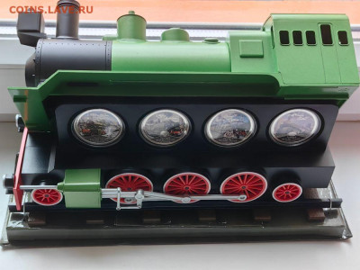 2дол 2010 Ниуэ. Знаменитые экспрессы(4шт), Ag999, до 21.06 - ЯЯ Паровозы-1