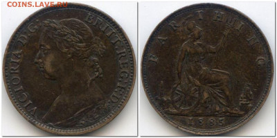 Великобритания 1 фартинг 1885 года. - 2024-06-16_104607