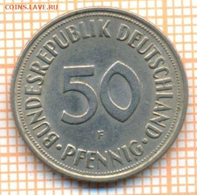 Германия 50 пф 1969 г., до 22.06.2024 г. в 22.00 по Москве - Германия 50 пф 1969 891а