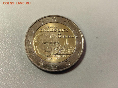 2евро Люксембург 2012 Смерть герцога Вильгельма IV, до 23.06 - 2012 Люксембург Вильгельм -1