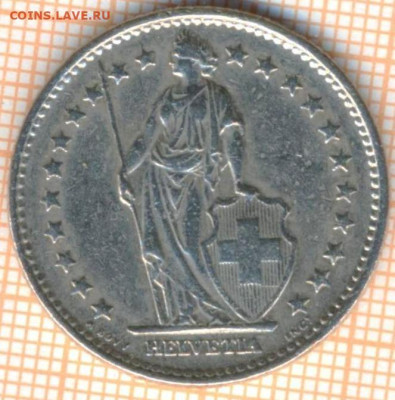 Швейцария 2 франка 1972 г., до 23.06.2024 г. в 22.00 по Моск - Швейцария 2 франка 1972 906а