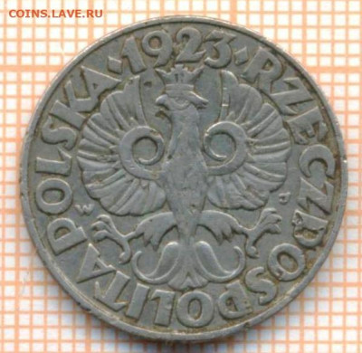 Польша 50 грошей 1923 г., до 23.06.2024 г. в 22.00 по Москве - Польша 50 грошей 1923 921а
