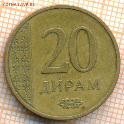 Таджикистан 20 дирамов 2015 г., до 24.06.2024 г. в 22.00 по - Таджикистан 20 дирамов 2015 949