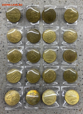 100 евро ниже номинала! разные страны 2 и 1 евро 50 евроцент - 8045529_1