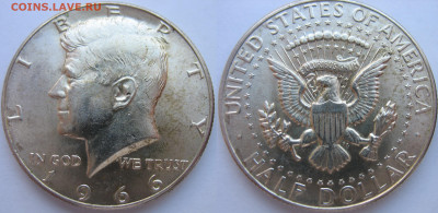 США 50 центов 1966 и 1976 гг. На оценку. - 1966.JPG