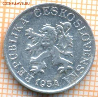 Чехословакия 3 геллера 1954 г., до 25.06.2024 г. в 22.00 по - Чехословакия 3 геллера 1954 981