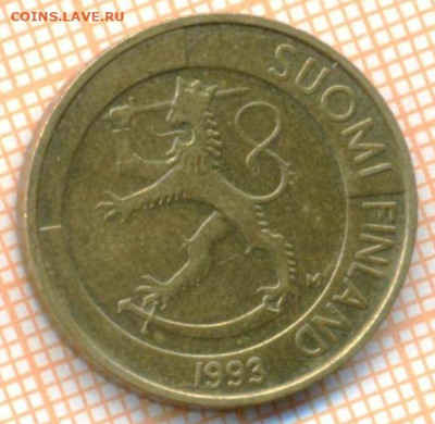Финляндия 1 марка 1993 г., до 25.06.2024 г. в 22.00 по Москв - Финляндия 1 марка 1993 993