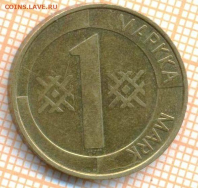 Финляндия 1 марка 1993 г., до 25.06.2024 г. в 22.00 по Москв - Финляндия 1 марка 1993 993а