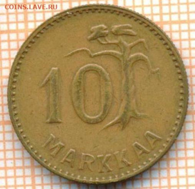Финляндия 10 марок 1953 г., до 25.06.2024 г. в 22.00 по Моск - Финляндия 10 марок 1953 995а