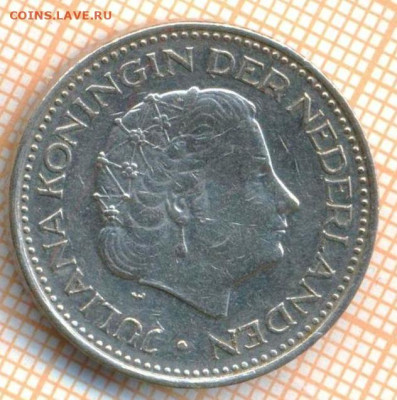 Нидерланды 1 гульден 1971 г., до 25.06.2024 г. в 22.00 по Мо - Нидерланды 1 гульден 1971 1002а