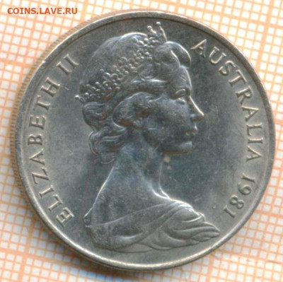 Австралия 20 центов 1981 г., до 26.06.2024 г. в 22.00 по Мос - Австралия 20 центов 1981 1016