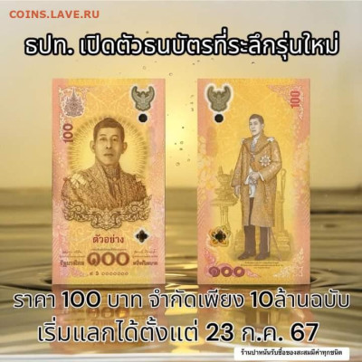 Банкноты Тайланда. - 100бат 2024 (2)