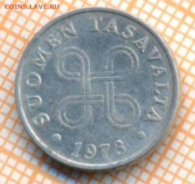Финляндия 1 пенни 1973 г., до 27.06.2024 г. в 22.00 по Москв - Финляндия 1 пенни 1973 1051