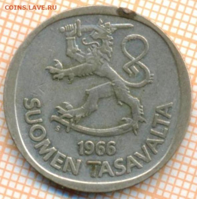 Финляндия 1 марка 1966 г. Ag350, до 27.06.2024 г. в 22.00 по - Финляндия 1 марка 1966 1053а