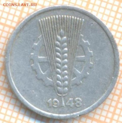 ГДР 5 пф 1948 г., до 27.06.2024 г. в 22.00 по Москве - ГДР 5 пф 1948 1055