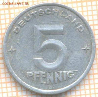 ГДР 5 пф 1948 г., до 27.06.2024 г. в 22.00 по Москве - ГДР 5 пф 1948 1055а
