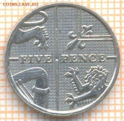 Великобритания 5 пенсов 2009 г., до 27.06.2024 г. в 22.00 по - Великобритания 5 пенсов 2009 1060а