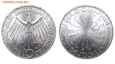 ФРГ. 10 марок 1972 г. В Германии. До 23.06.24. - Р2141