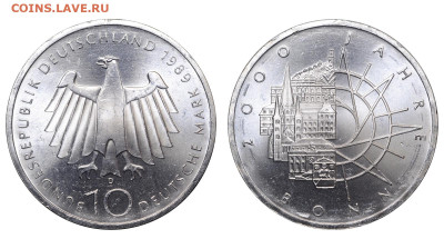 ФРГ. 10 марок 1989 г. Бонн. До 23.06.24. - Р2181