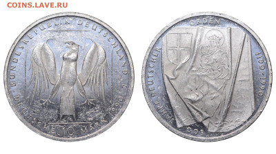 ФРГ. 10 марок 1990 г. Орден. До 23.06.24. - Р2196