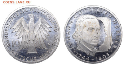 ФРГ. 10 марок 1994 г. Гердер. До 23.06.24. - Р2231
