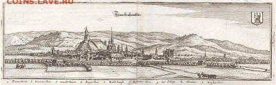 Нотгельды Германии. Обзорная тема. - Франкенхаузен на гравюре около 1650 года