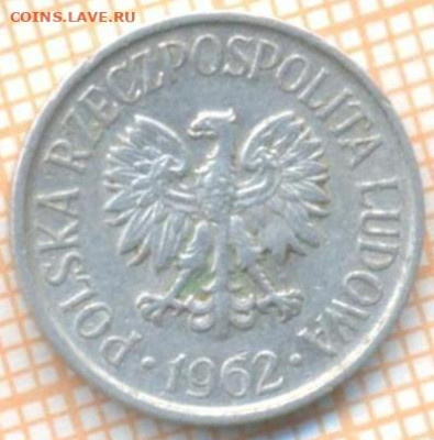 Польша 5 грошей 1962 г., до 29.06.2024 г. в 22.00 по Москве - Польша 5 грошей 1962 1182