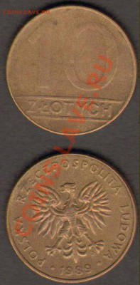 Польша 10 злотых 1989 до 22.01.2012 21-30 - Польша 10 злотых 1989