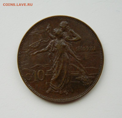 Италия 10 чентезимо 1911 года. - DSCN8851.JPG