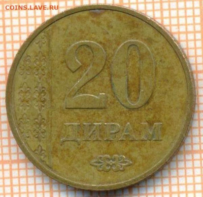Таджикистан 20 дирам 2017 г., до 01.07.2024 г. в 22.00 по Мо - Таджикистан 20 дирам 2017 1148а