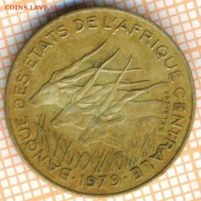 Центральная Африка 5 франков 1979 г., до 01.07.2024 г. в 22. - Центральная Африка 5 франков 1979 1149а