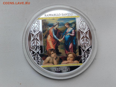 500фр 2020 Камерун Рафаэль Санти. Посещение, Ag999, до 02.07 - ЯЯ Посещение Рафаэль-2