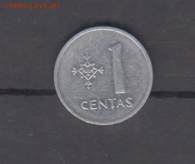 Литва 1991 1цент до 30 06 - 53а