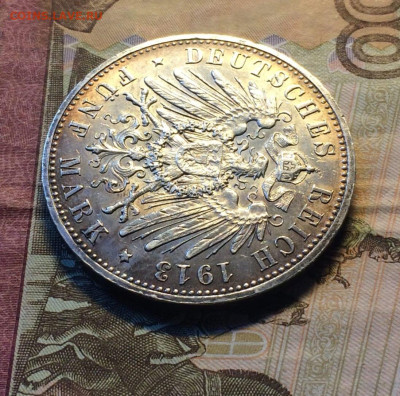 5 марок 1913 г Пруссия, Германия Вильгельм II Мундир - 36