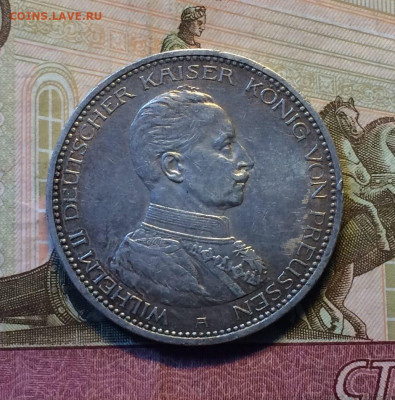 5 марок 1913 г Пруссия, Германия Вильгельм II Мундир - 33