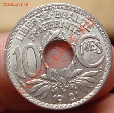 Франция 10 сантимов 1921 . UNC до 22.01 в 22-00 - DSC02539.JPG