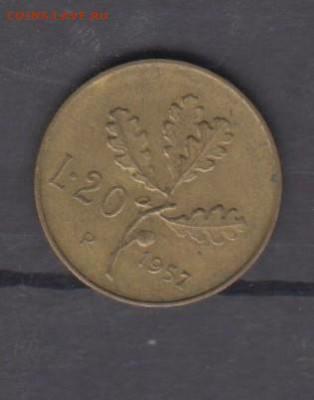 Италия 1957 20 лир до 01 07 - 199а