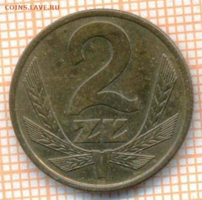 Польша 2 злотых 1975 г., до 03.07.2024 г. в 22.00 по Москве - Польша 2 злотых 1975 1103а