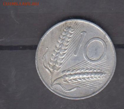 Италия 1956  10 лир до 02 07 - 216а