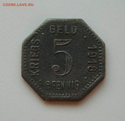 Нотгельд Менген 5 пфеннигов 1918 г. (Железо) до 03.07.24 - DSCN8584.JPG