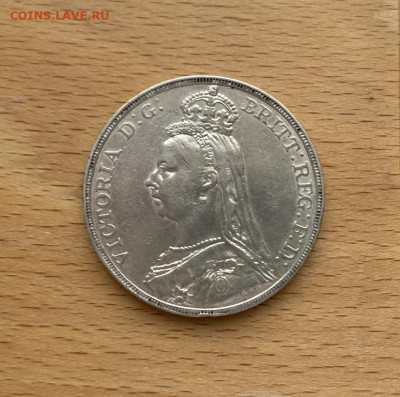 Великобритания 1 крона 1892 Королева Виктория Англия Серебро - velikobritanija_1_krona_1892_koroleva_viktorija_anglija_serebro_shajba_redkaja (2)