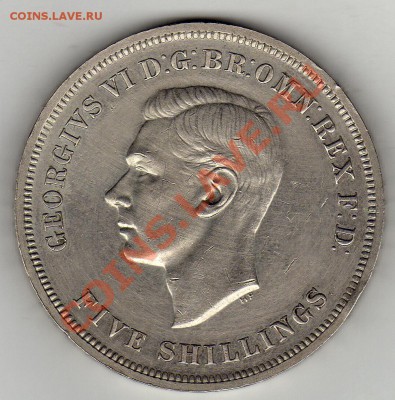 ВЕЛИКОБРИТАНИЯ 5 ШИЛЛИНГОВ 1951 ДО 26.01-22Ч (1393) - img432