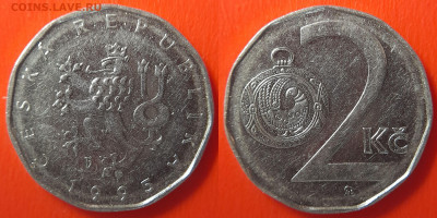 Чехия, 2 кроны 1995 г. – до 22:00, 06.07.24 - Чехия-2 кроны-1995