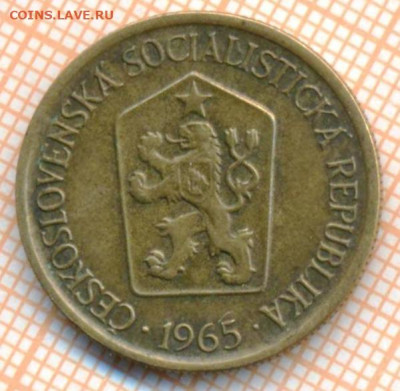 Чехословакия 1 крона 1965 г., до 09.07.2024 г. в 22.00 по Мо - Чехословакия 1 крона 1965 1124