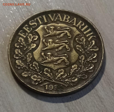 Эстония 1 крона 1934 г ( парусник ) до 7.07 - э2