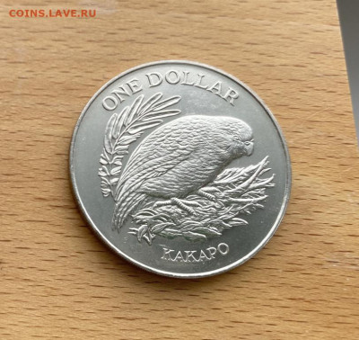 Крона Шайба Новая Зеландия 1$ долларов 1986 Какапо птица - krona_shajba_novaja_zelandija_1_dollarov_1986_kakapo_ptica_fauna